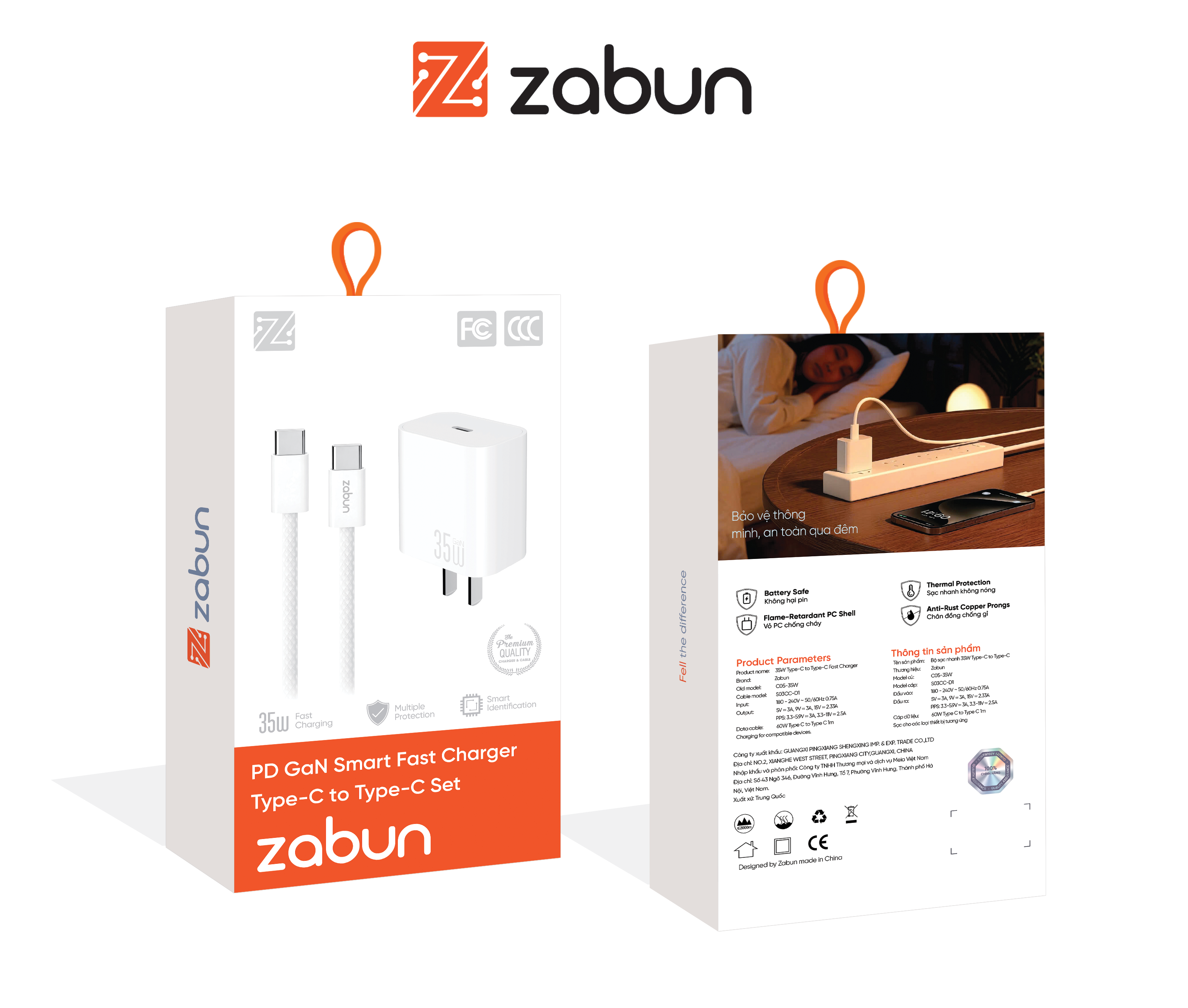 Bộ sạc 35W Zabun C05